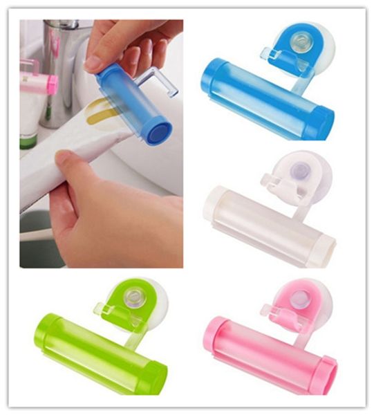 

красочные пластиковые прокатки трубки соковыжималка зубная паста легкий диспенсер держатель для ванной комнаты аксессуары для ванной комнаты