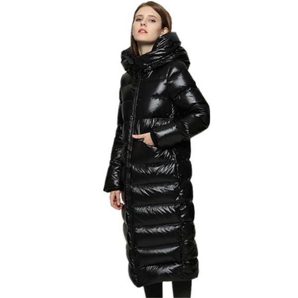 

2018 winter women's down coats 90% white duck down jackets women female outerwear warm thick puffer jacket parka yp2064, Black