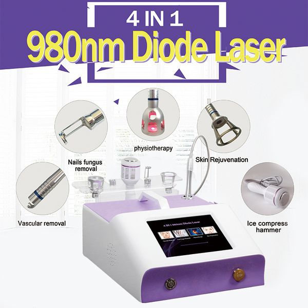 

980nm diode laser varicose veins vascular removal spa equipment nail fungus removal physiotherapy pain relief spider 980nm laser machine, Black
