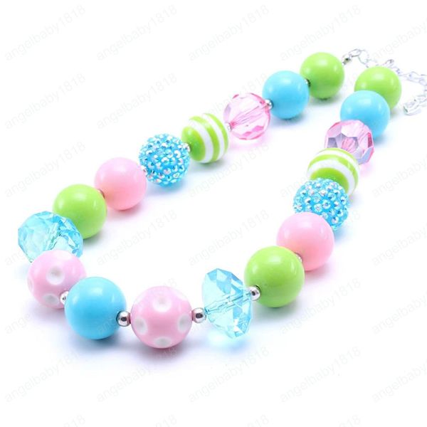

cute design kids girls chunky beads necklace lovely children toddler bubblegum beaded necklace gift chunky jewelry new, Red;brown