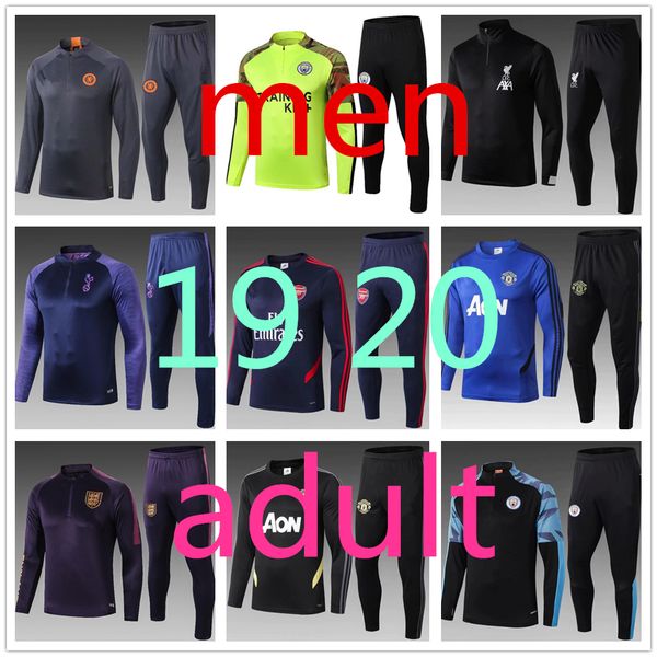 

men soccer tracksuit football training jogging 19 20 men s clothing tracksuits survÃªtement survetement chandal futbol chÃ¡ndal para hombre, Black