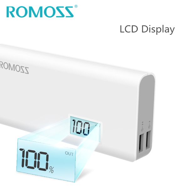

original romoss sense 4plus 10000mah power bank external backup 18650 battery powerbank power charger for samsung & iphone xs
