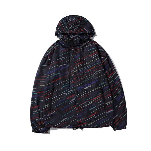 

designer brand breasted hoodie men women jackets colorful letter print outwear spirng autumn windbreaker casual jacket b100248v, Black;brown