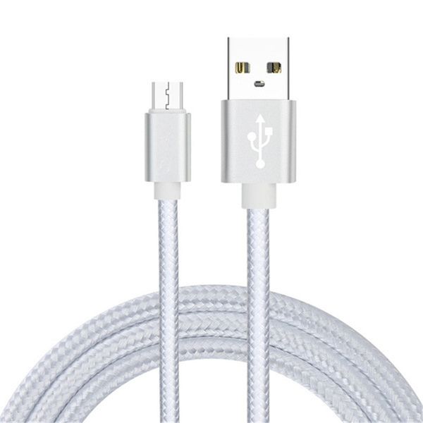 

1m case for micro usb v8 super durable nylon braided wire metal plug charger