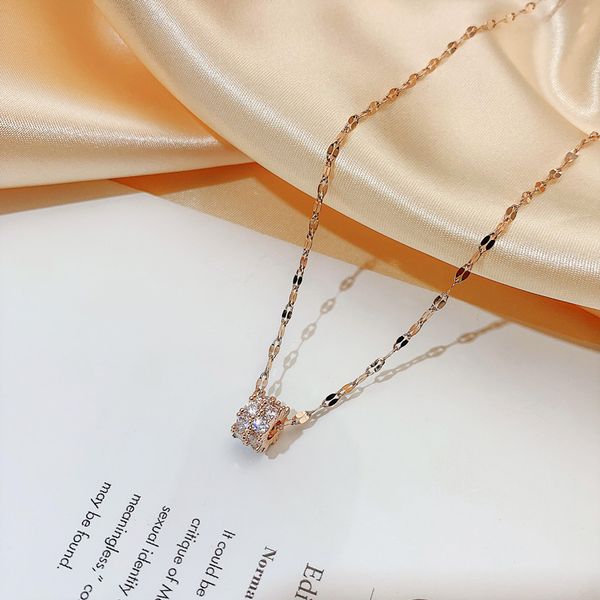 

микро-инкрустация маленькая талия высокого класса ожерелье с бриллиантом ins холодный ветер колье простой темперамент ожерелье свет роскошь, Silver