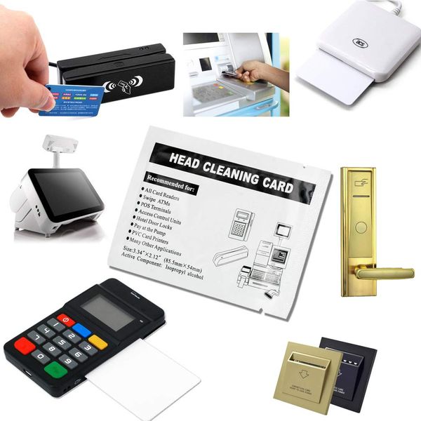 

50 шт магнитная очистка карты контакт кард-ридер очистки карты