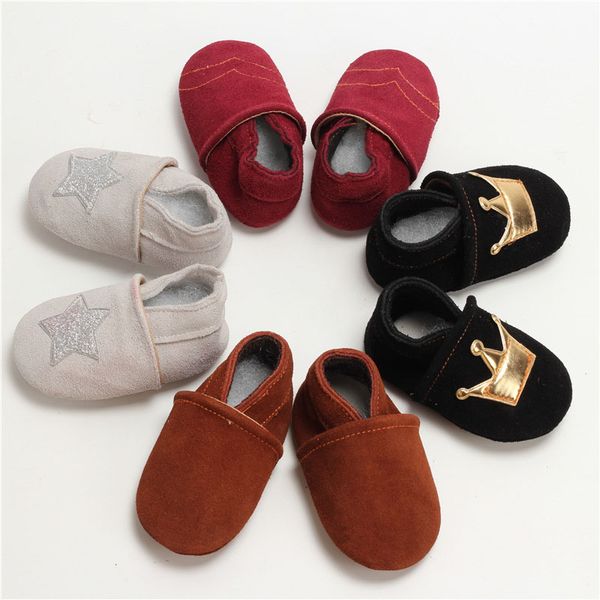 

baby girl shoes solid soft bottom genuine leather scrub shoes infant first walkers baby indoor shoe 0-24m 07