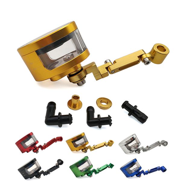 

cnc motorcycle brake fluid oil reservoir cup tank +support bracket for moto guzzi stelvio v7/v9 classic racer stone special