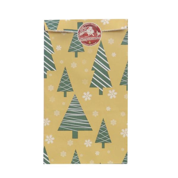 

24 pieces christmas paper bags holiday kraft bag shopping bags party e65b