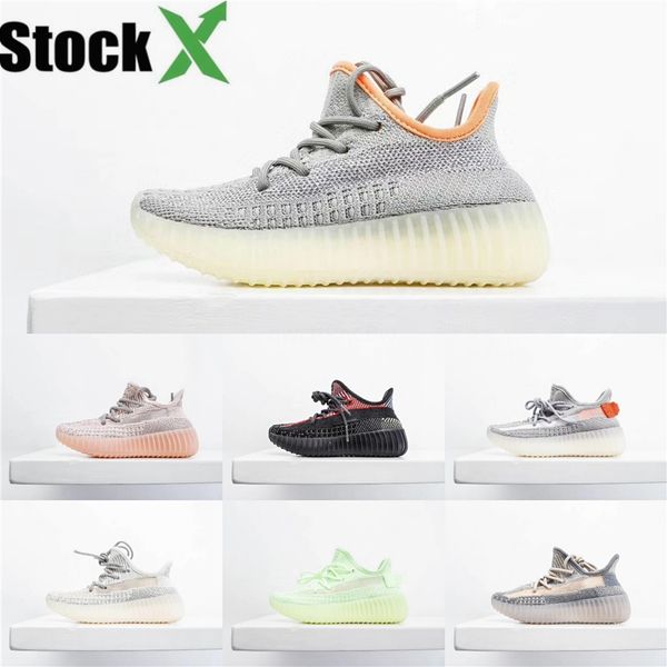 

kanye west v2 детей мальчика девочки классический сек кроссовки рипли черный белые дети кроссовки trainer # 439