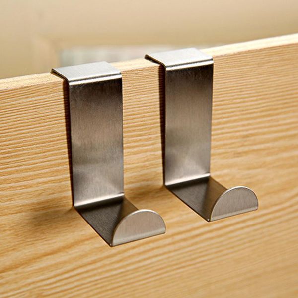 

4 pc door hook stainless kitchen cabinet clothes hanger