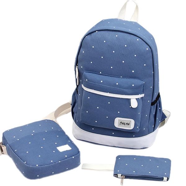 

3pcs/set women school backpacks canvas schoolbag for teenagers girls student book bag satchel bolsas mochilas sac a dos #lr4