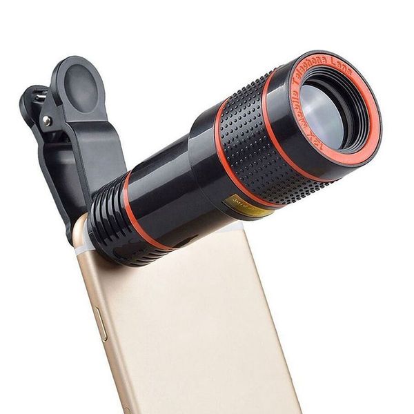 

camping equipment outdoor gadget universal 12 times mobile phone telep telescope hd external camera lens zoom focu