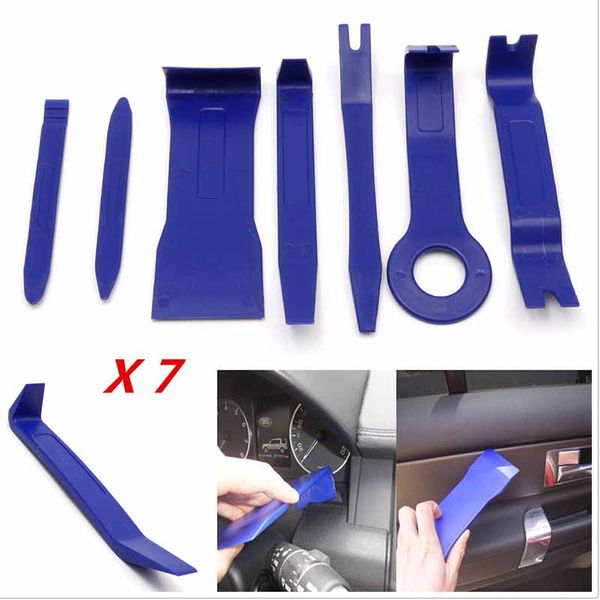 

7pcs/set car audio radio dash moulding trim door panel removal pry tool kit