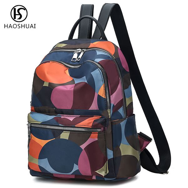

womens nylon zipper backpack casual fashion new design backpack girl teenager school bag shoulder new designs