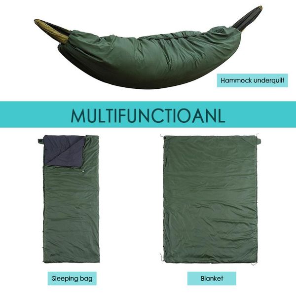 

lixada multifunctional camping sleeping bag outdoor hammock underquilt blanket mat lightweight quilt packable full length under