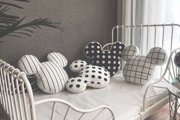 

cute mouse designer pillow p styling props super soft cotton soft mickey head car sofa creative pillow decorative pillow
