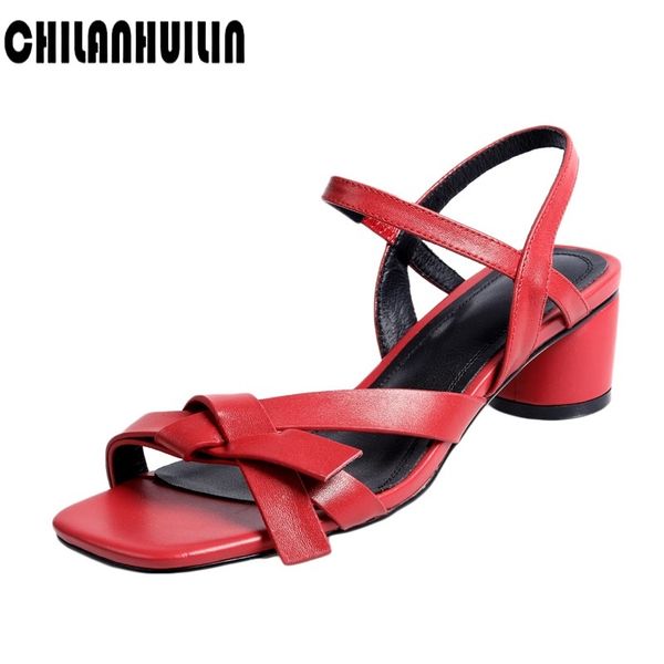 

shoes thick high heels bow-tie shoes summer beach sandals women summer party platform ankle-wrap woman sandals female, Black