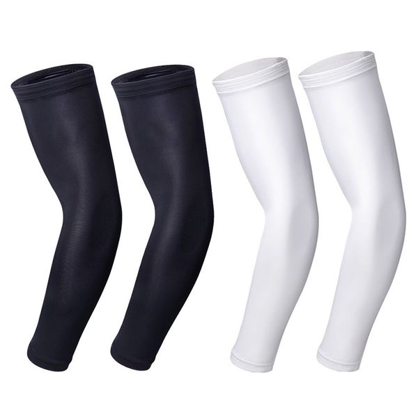 

2 pcs uv protection cycling arm sleeves cooling running fishing basketball bicycle arm sleeves covers man women ski, Black