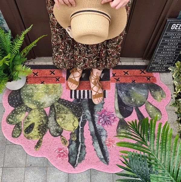 

luxury ethnic bohemia door mat waterproof carpet sticker floral rug sticker decorative stair mats living room pvc material mat