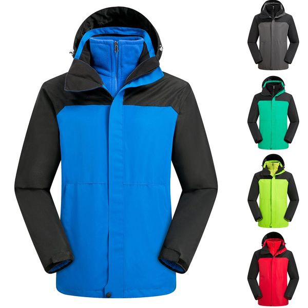 

streetwear men waterproof hoodie detachable breathable sport two-piece set outdoor coat jaqueta masculino chaqueta hombre, Black;brown