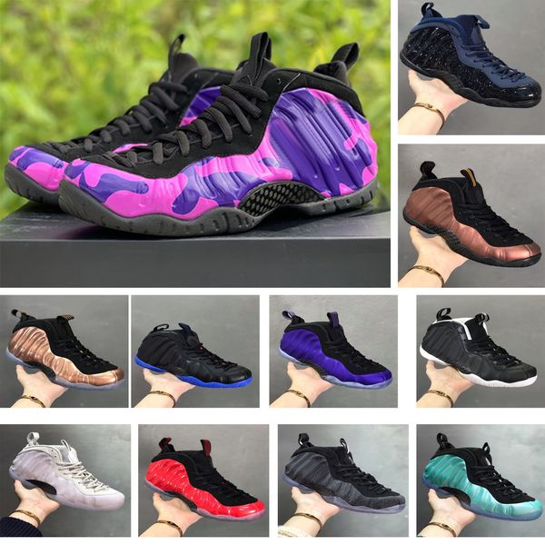 

penny hardaway basketball shoes men foam one purple camouflage 624041-012 new year galaxy 2.0 blue foams sneakers size7-13