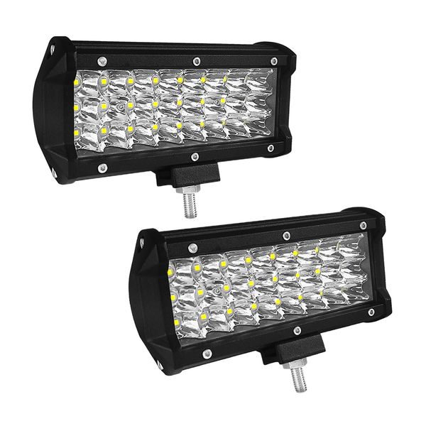 

3 rows 7 inch 72w waterproof ip68 car headlights led bar work light bulbs 6000k combo beam for motorcycle off road tractor boat