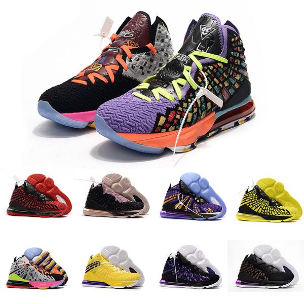 

2020 17 james mens basketball shoes equality oreo bred lebrons 17s knit designer cushion baskets sports sneaker men trainers size 7-12, White;red