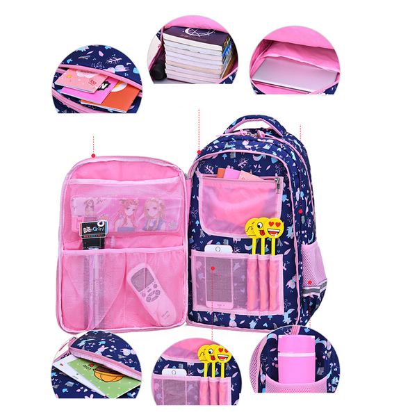 

kids orthopedics school bags for girls primary bags suitable for grades 1-6 flower cartoon printing children backpack kids