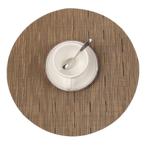 

round placemats for round table wedge kitchen place mats with 1 round piece heat insulation stain-resistant vinyl woven place ma mats pads