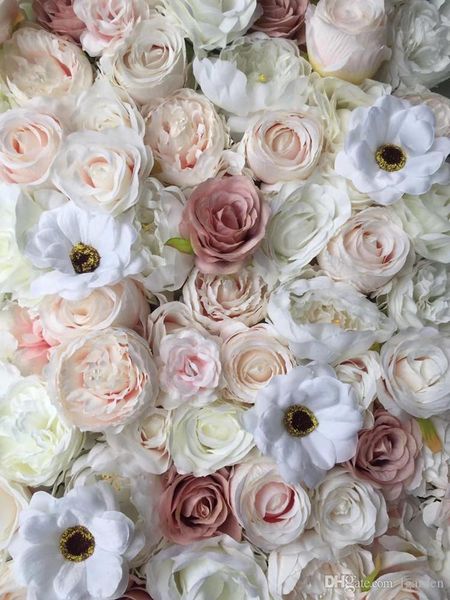 

10шт много искусственного flowerwall панель wedding очень легкий пион dark rose flower wall свадебный фон runners home decor