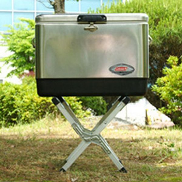 

портативный складной алюминиевый сплав холодильник поддержка открытый cooler box стенд стойки с сумка для хранения сумки обед
