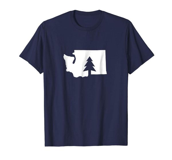 

2019 fashion men t shirt washington state tree pnw t shirt, White;black