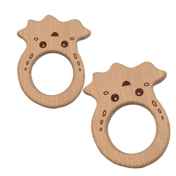 

200pcs младенца интересной ручная работа натурального бук деревянной форма медузы прорезыватель игрушка diy кулон кольцо подвески для душа п