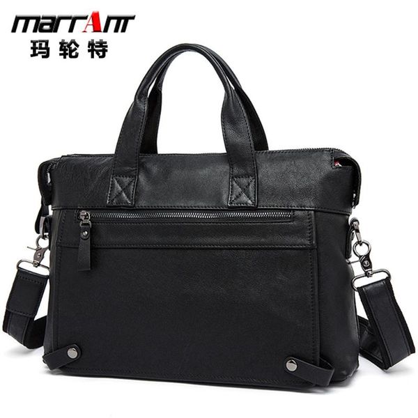 

briefcases european and american men's large-capacity portable briefcase fashion business shoulder computer bag leather
