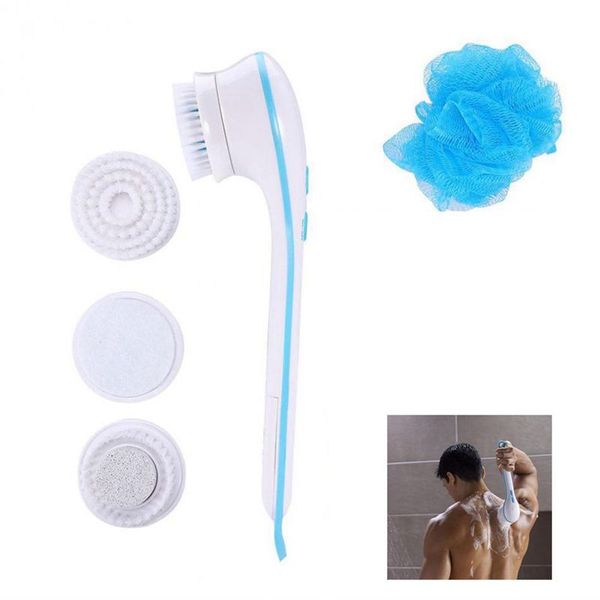 

5in1 electric home cleaning bath massage shower brush clean system bath brush scrub skin massage health care tool