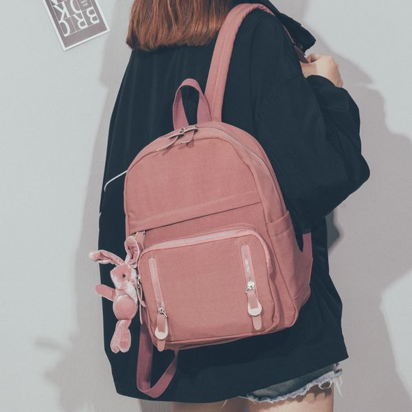 

women backpack designer classic student nylon zipper panelled black retro backpacks for teenage girls vbae bookbags mochila