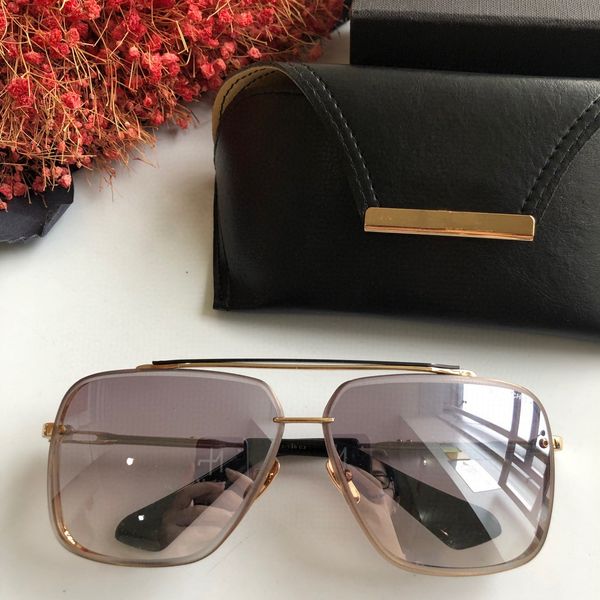 

luxury sunglasses mens sunglasses women classic style plank metal frame six uv400 protection outdoor eyewear with box, White;black