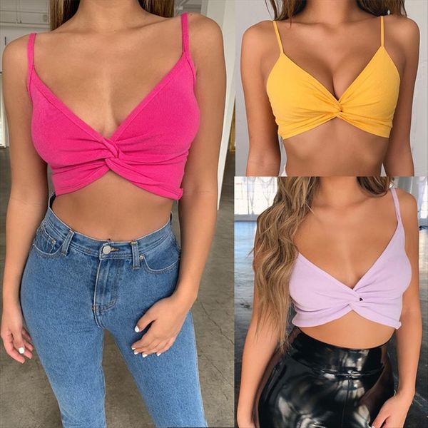 

2020 ins rose red hanging v-neck kink vest vest braces sling sling slim navel base suspender, White