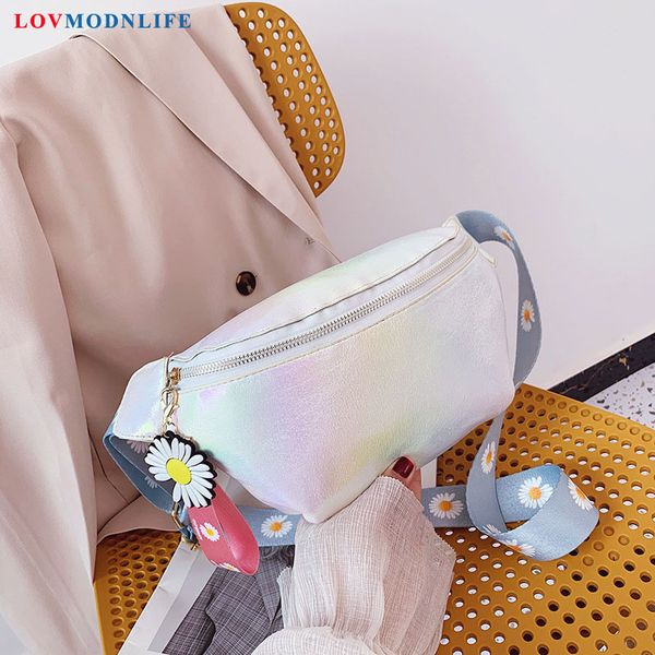 

waist bags women fanny pack fashion belt small white female bum bag girls waist pack with flower phone bag black 2020