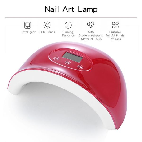 

24w uvled intelligent display timing nail dryer nails art tools 100-240v eu plug