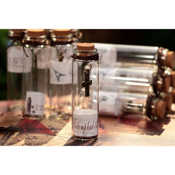 

2019 retro lucky ornaments wishing bottle for student birthday gift glass crafts