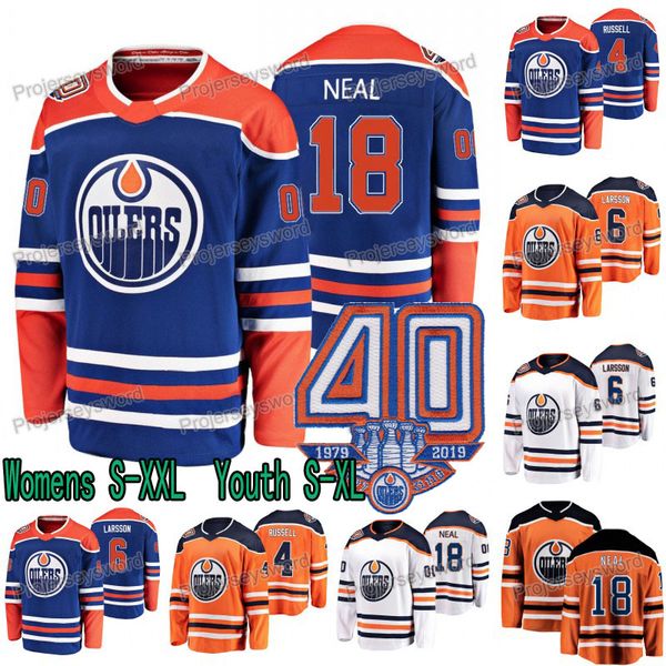 

Womens & Youth 40th Anniversary James Neal Jersey Edmonton Oilers Kris Russell Adam Larsson Jujhar Khaira Mikko Koskinen Hockey Jerseys