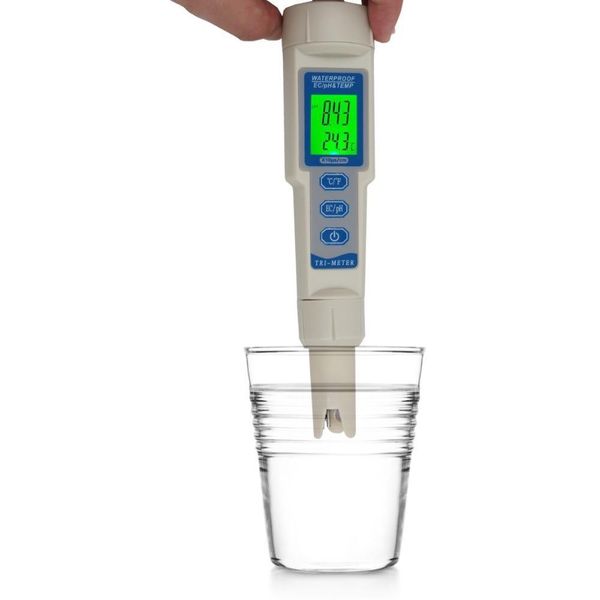 

водонепроницаемая цифровая 3 в 1 ph ec 0,01 метр с автоматическая компенсация температуры для аквариума 30% от t8190619
