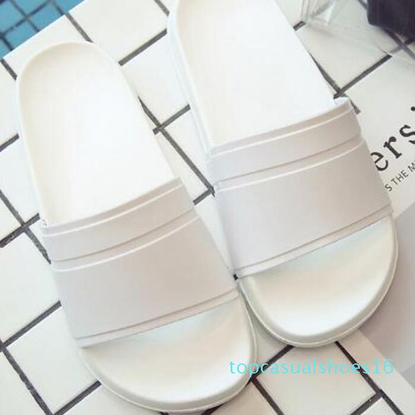 

women sandals designer shoes luxury slide summer fashion wide flat slippery sandals slipper flip flop with box size 36-46 t16, Black