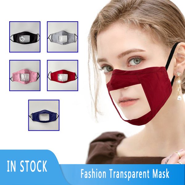 

in stock creativity transparent mask for adults breathable dust-proof washable special cotton masks for the deaf