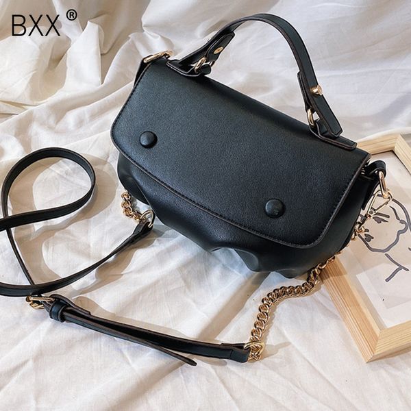 

bxx] high capacity pu leather shoulder bags for women 2020 spring pleated crossbody messenger bag lady travel handbags hl223