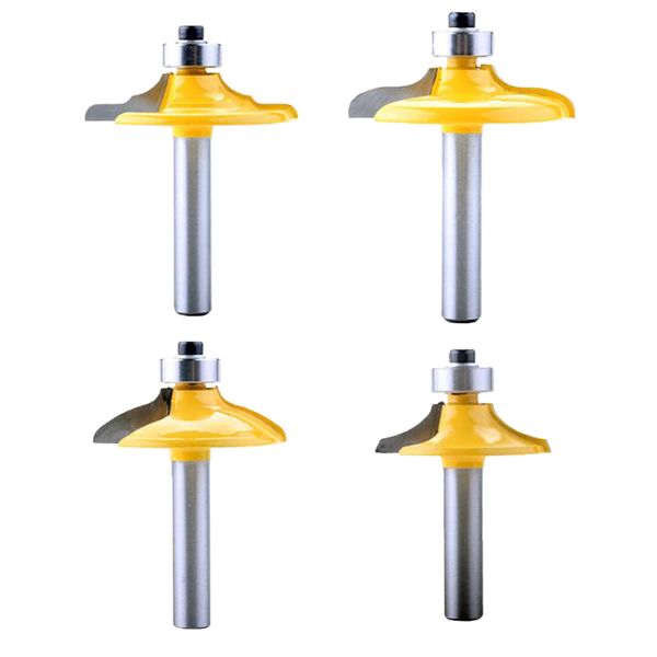 

4pc 8mm 1/2 inch shank panel model trimming wood milling cutter crown router bit