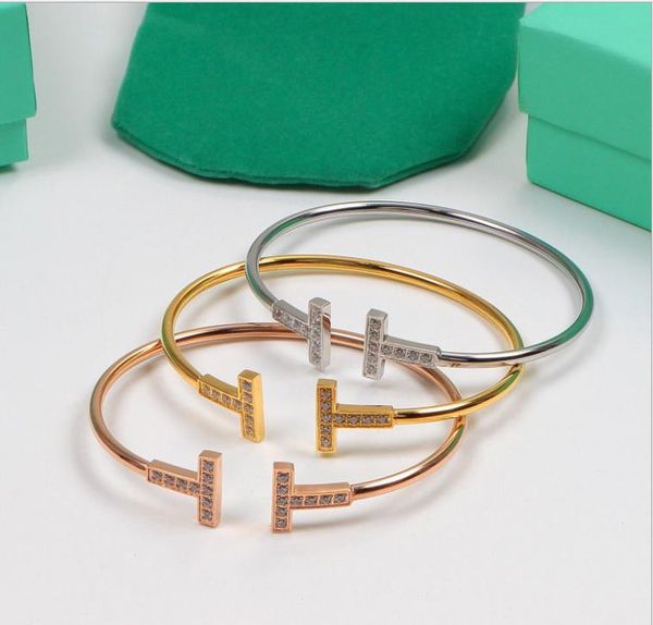 

open diamond bracelet bracelet 18k rose gold european and american bracelet girl, Golden;silver