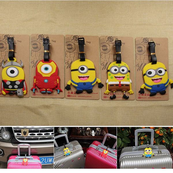 

custom pvc soft plastic luggage tag promotional gifts cartoon aircraft check-in luggage box tag office cards r4788